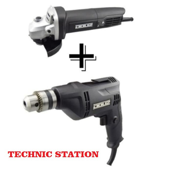 Paket Gerinda Tangan Doliz BA730 4 inch + Bor BA632 Doliz 10mm