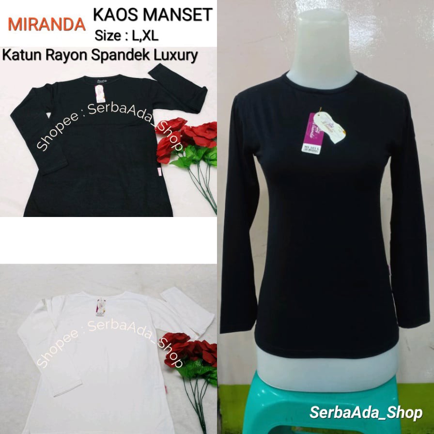 Kaos Manset Bahan Adem Kualitas Bagus Merk Miranda 303 Size L - 4L