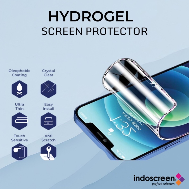 Hydrogel Anti Gores Full Cover - Anti Gores Clear - Anti Glare - Anti Blue Light - Anti Spy - Iphone 14 13 12 11 Pro Max Mini X XR XS Max 8 7 6 6S + Plus 5 5C 5S 4 4S SE 2020 SE2 IPod Touch Indoscreen