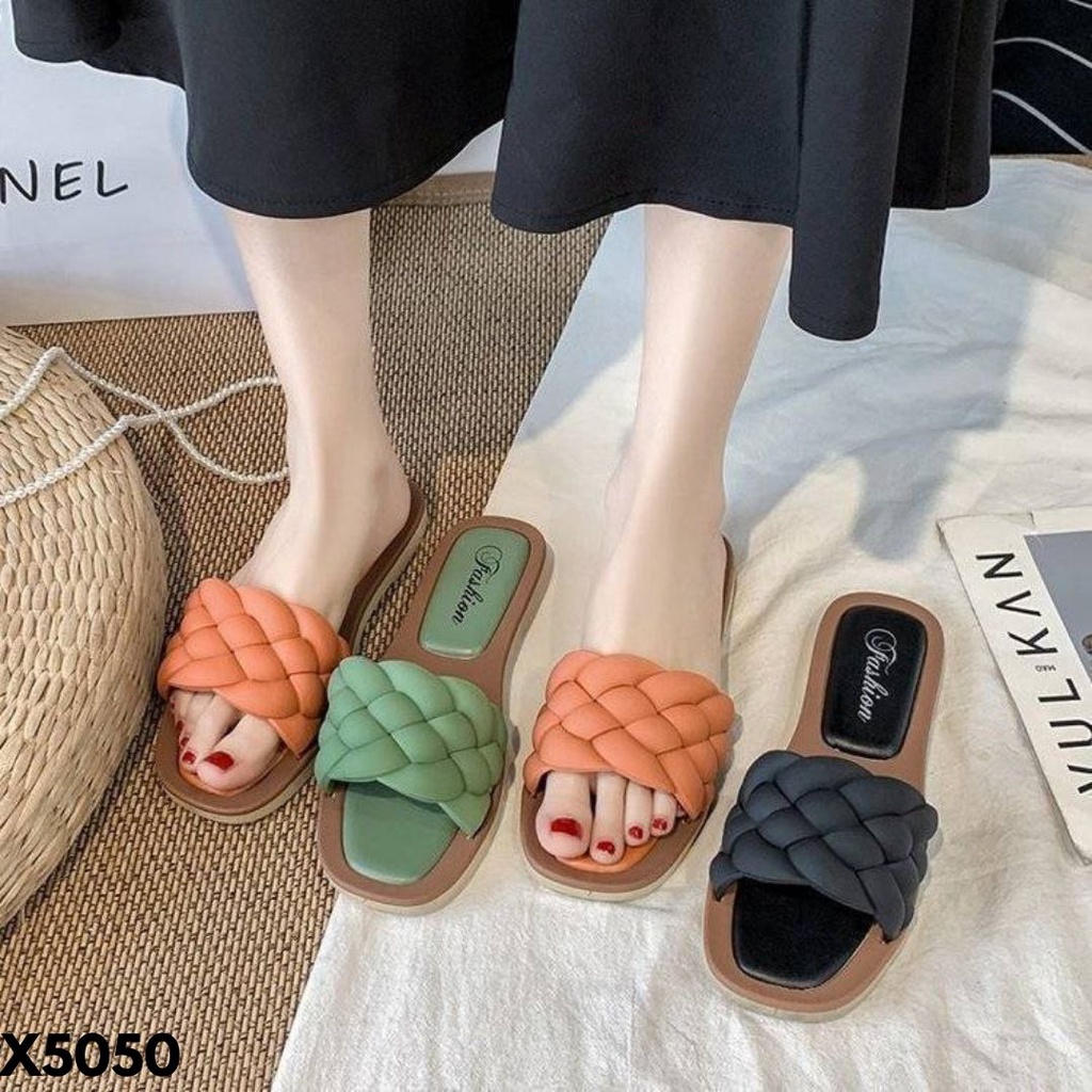 SANDAL WANITA FLIP-FLOP VERSI LARIS MANIS EMPUK COMFY WEAR BAHAN RUBBER IMPORT 5050