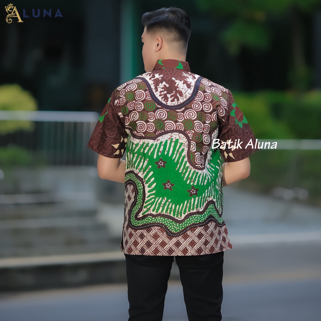 TERBARU KEMEJA BATIK PRIA LENGAN PENDEK LAPIS FURING ASLI SOLO SRAGENAN PREMIUM REGULAR FIT MODERN PD 026