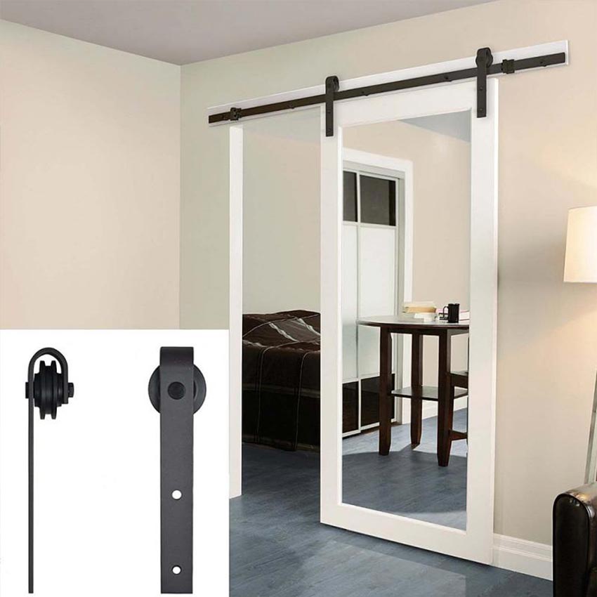 Custom Rel Pintu Sleding/Set Barn Door Untuk Rel Geser Pintu Kayu Gudang Lebar Pintu/Pintu Geser