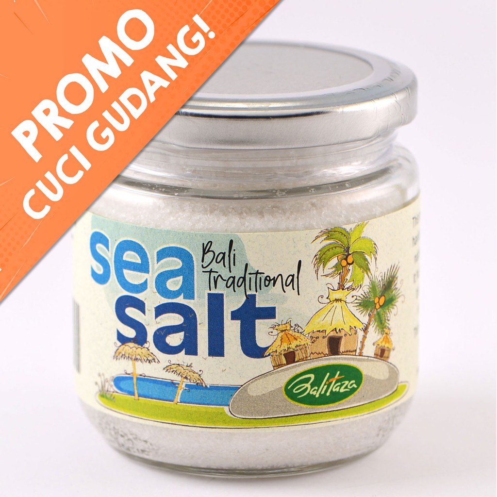 

Balitaza Traditional Sea Salt Garam Tradisional Asli Bali 180gr /glass jar