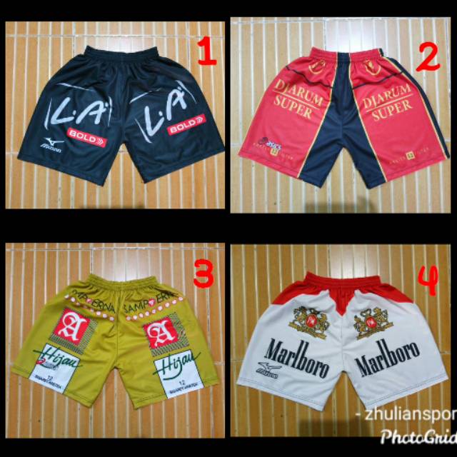 Celana voli volly mizuno printing motif rokok La djarum Celana voli volly mizuno printing motif rokok La djarum