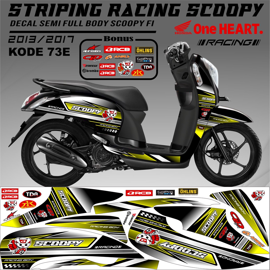 Striping Scoopy Sticker Scoopy 2013/2017 Variasi Kode 73