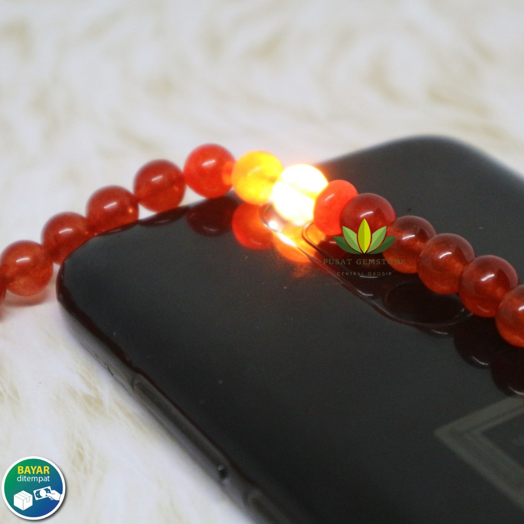 Tasbih Batu Red Raflesia Asli Natural 99 Butir