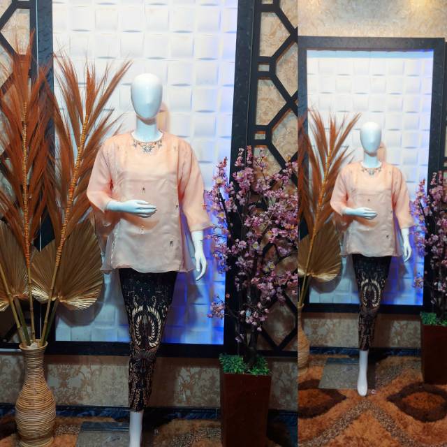 kebaya organza payet/stelan kebaya modren