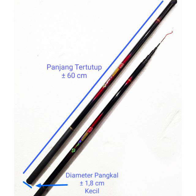 Joran Pancing Tegek Fiber AIWA AMAZON 360 cm Walesan Tangkai Mancing