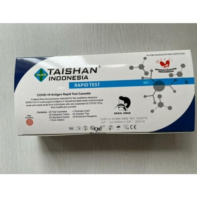 READY ALAT SWAB TEST ANTIGEN NASAL HIDUNG TAISHAN 1 BOX SDFHG5646