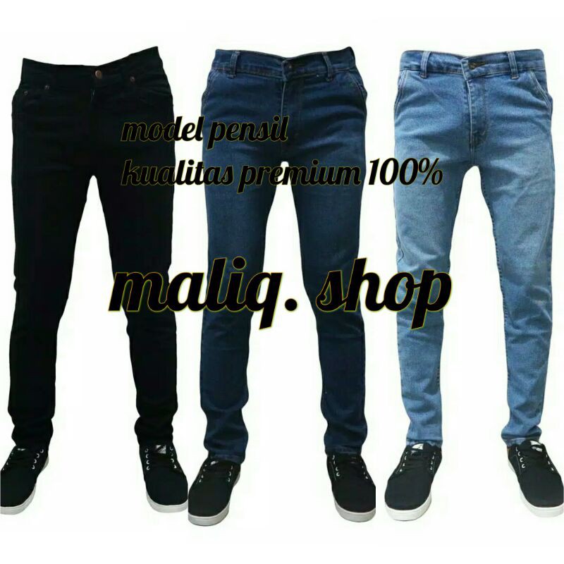 Celana jeans pria slimfit][pensil]]premium