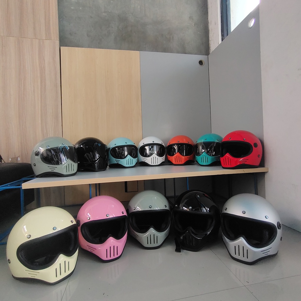 Helm Custom M30 Helem Custom Cakil Helem Custom Retro Helem Japstyle Helem Vespa Helem Custom Kaca Dalam Helm Full Face