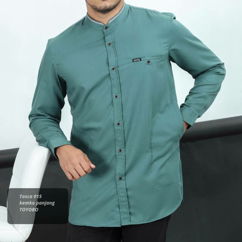 KOKO KURTA SAVIQ LENGAN PANJANG BAHAN TOYOBO WARNA PUTIH HITAM MOCCA ABU OLIVE M L XL