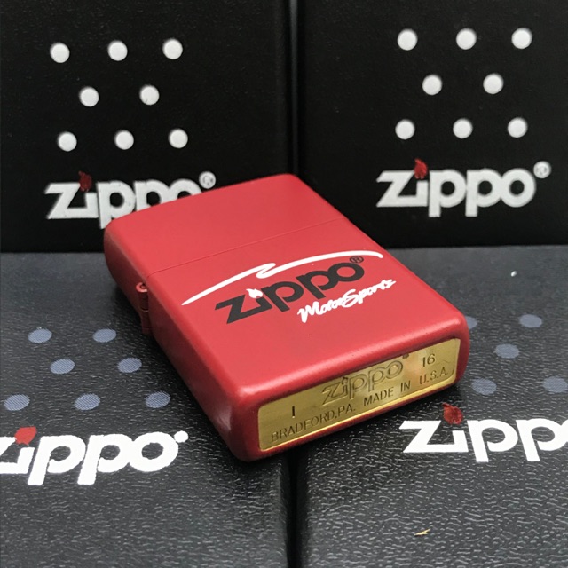 Zippo Matte Merah Motorsport Grade Ori