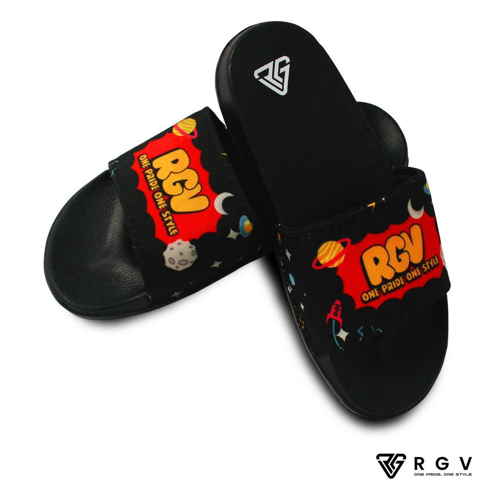 RGV - SANDAL PRIA DAN WANITA SLIDE SLIP ON SENDAL ANTI LICIN RINGAN SELOP OUTTER SPACE RED