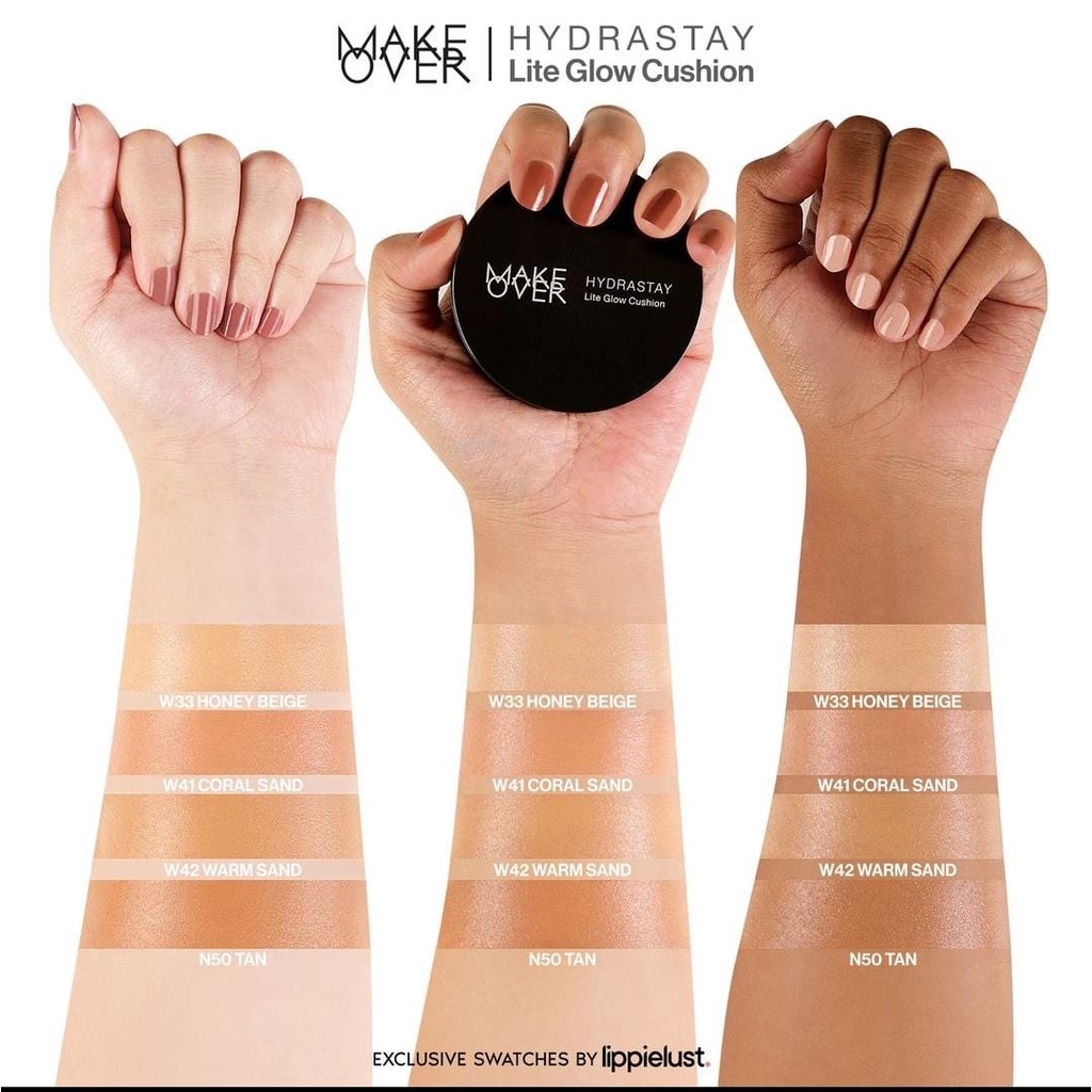 ✿ELYSABETHME✿ 𝓶𝓪𝓴𝓮𝓸𝓿𝓮𝓻 Make over lite glow cushion bedak basah glowing bb cream menutup noda flek jerawat