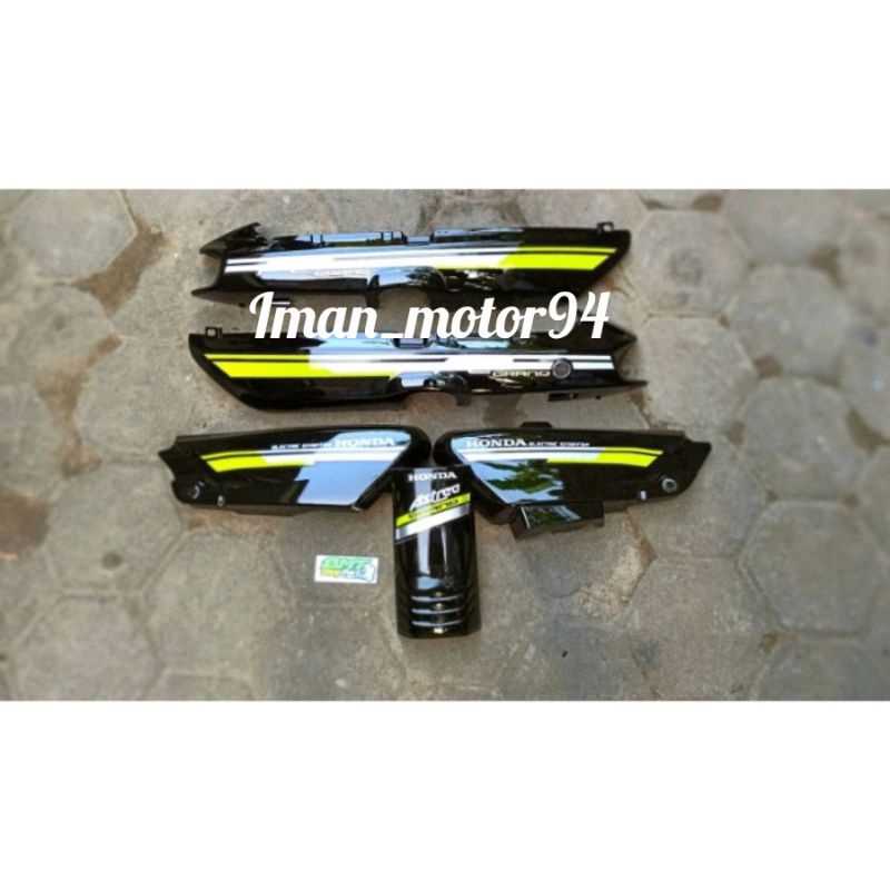 body set honda astrea grand bulus paket body astrea grand bulus tahun 1991-1992 full set plus stripi