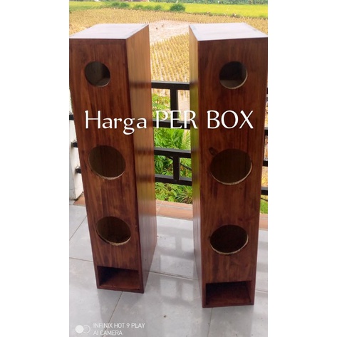 Box Speaker Custom Floor Stand 6" Kayu Jati Belanda DIY