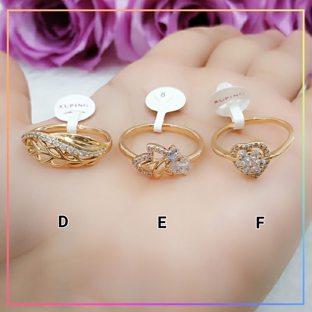 Cincin xuping cincin dewasa premium permata kilau super elegan dan cantik lapis emas gold A144