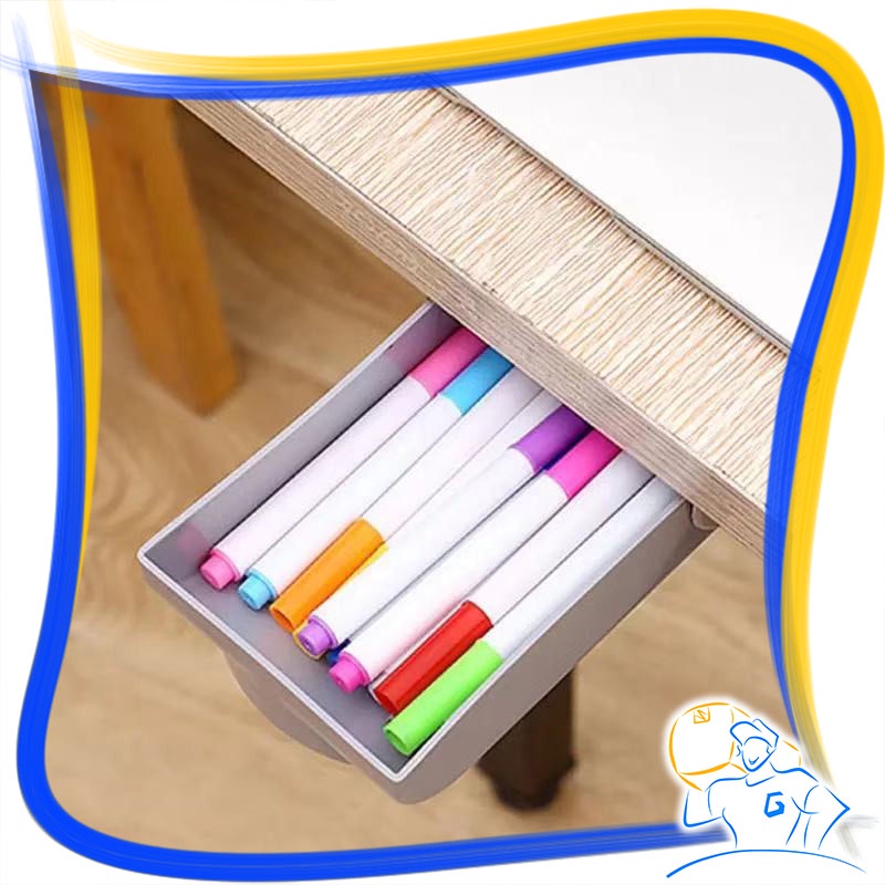 Rak Laci Tambahan Tempel Bawah Meja Under Table Drawer Storage Box