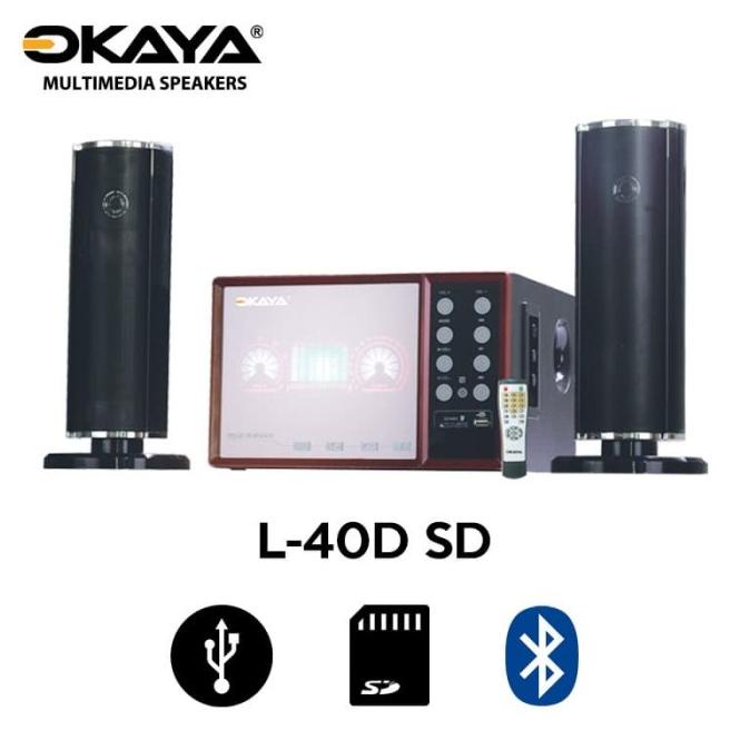 Speaker Aktif Subwoofer 2.1 CH Okaya L-40DSD Free Bluetooth USB