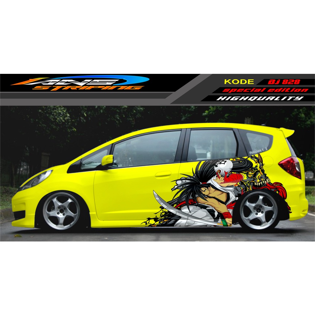 VARIASI STICKER MOBIL HONDA JAZZ, SIGRA, YARIS, SWIFT / DECAL MOBIL / DECAL STICKER MOBIL ANIMASI