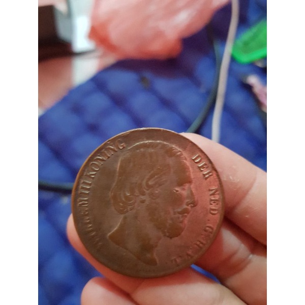 koin belanda 2,5 gulden 1853 koin 2.5 Gulden Willem III tahun 1853 langka