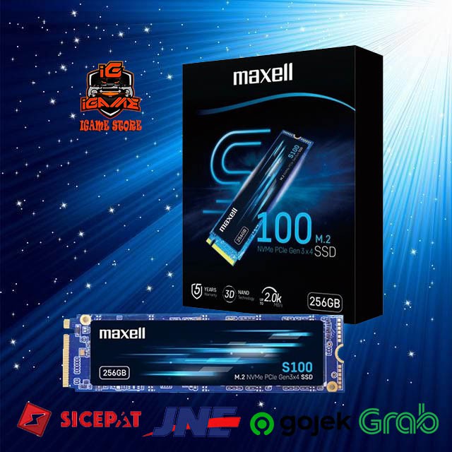 SSD MAXELL 256GB M.2 NVME Read : Up To 2K MB/s MANTULLLLL