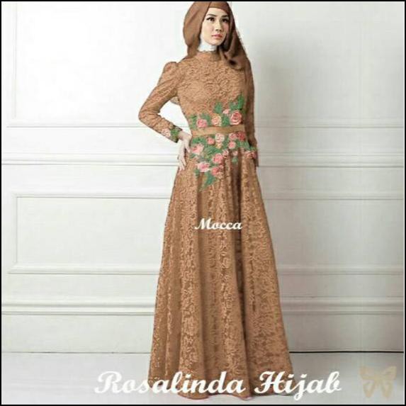 Gamis Maxi Dress Brukat Rosalinda Hijab