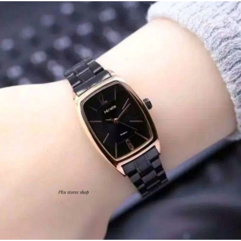 JAM CEWEK BESS SELLER!! Rantai Stainlis Stel Water Resistant  Model OVAL Jam Tangan KASUAL Wanita Mirete Original Jam Tangan cewek anti air jam tangan cewek terlaris jam tangan wanita tahan air/Water resistant jam tangan wanita murah mirete original