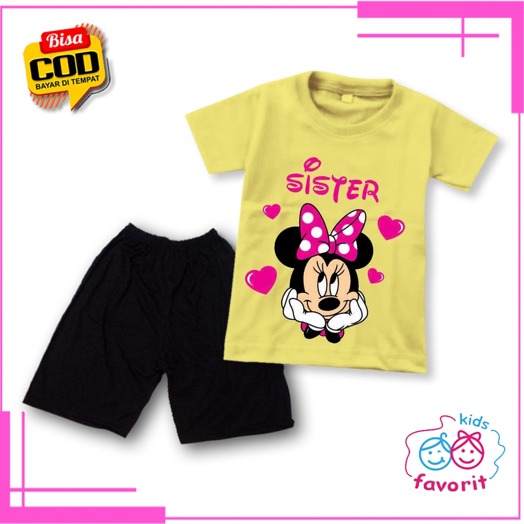 Favorit kids baju setelan anak perempuan lengan pendek