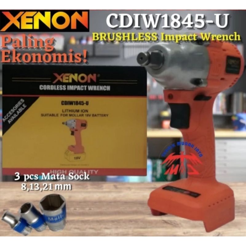 Jual XENON Impact Wrench Cordless CDIW1845 Alat Buka Baut TANPA BATERAI