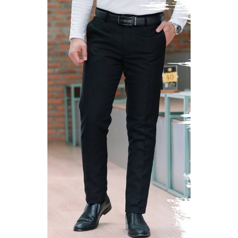 Celana slimfit formal pria / hitam/ Navy /abu tua/abu muda