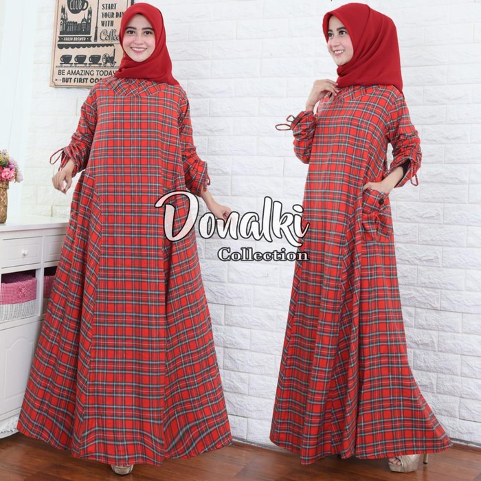 Gamis Flanel Kotak Kotak