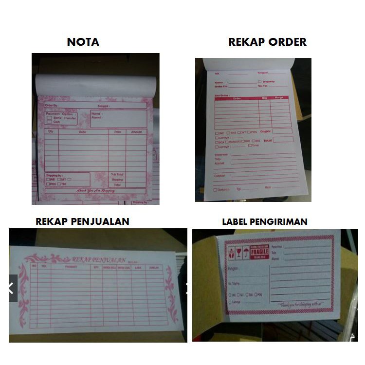 Promo Serba 4rb Nota Label Pengiriman Rekap Order Rekap Penjualan