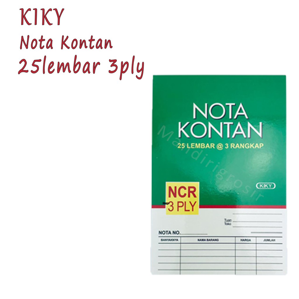 Nota Kontan *Kiky * Nota Kecil * 25lembar 3ply