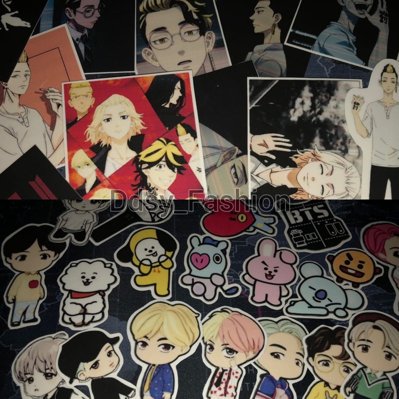 Murah Dan Keren - Sticker BTS / Tempelan BTS BT21 / Stiker Anime Tokyo Revengers Mikey Draken Tokyo