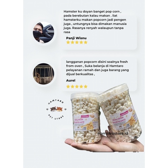 Popcorn hamster / berondong jagung kemasan toples 1 ltr