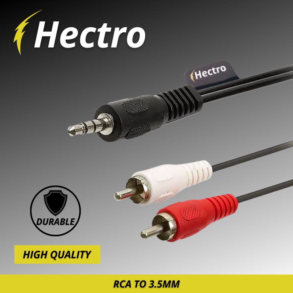 HECTRO Kabel audio 2-1, jack 3.5mm stereo to rca 2 audio