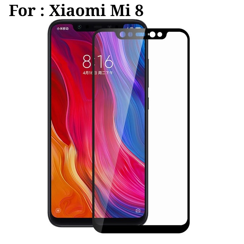 Tempered Glass Full Cover 5D Xiaomi Mi 8 - Tempered Redmi Mi 8