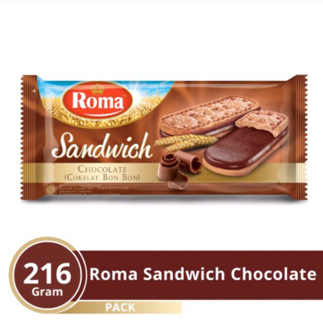 Roma sandwich biskuit coklat