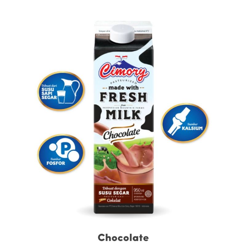 

Cimory fresh milk 950ml Chocolate/coklat
