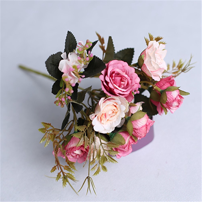 Cod Rose Rose Bunga Kecil Meja Ruang Tamu Bunga Palsu Pernikahan Handmade Diy Merangkai Bunga Shopee Indonesia