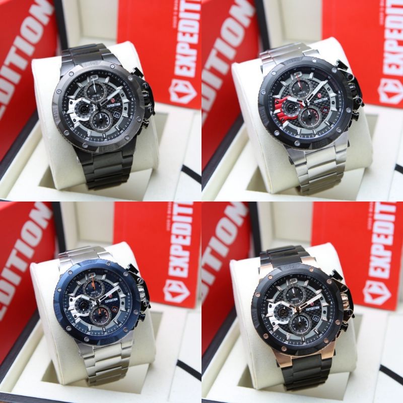 JAM TANGAN PRIA CHRONOGRAPH EXPEDITION E6751 E 6751 ORIGINAL