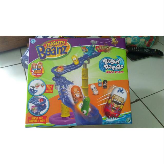 mainan edukasi mighty beanz ragin rapids race track