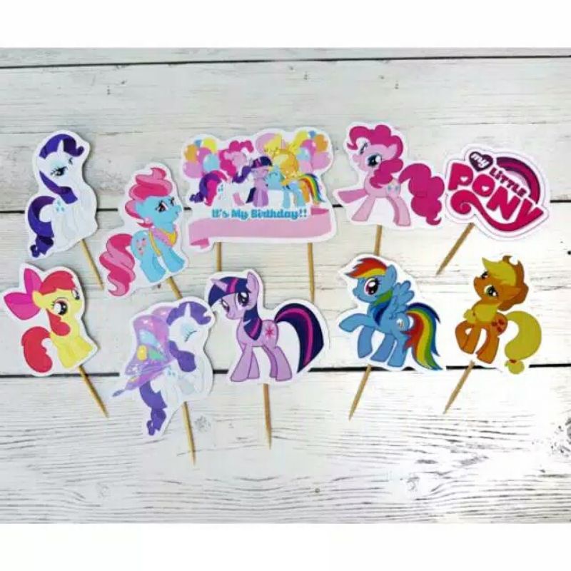 cake topper toper hiasan tusukan kue cake nasi tumpeng puding ulang tahun happy birthday karakter ku