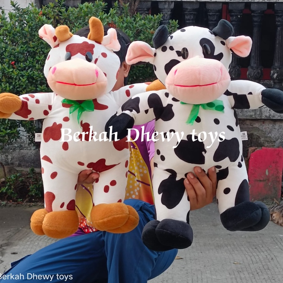 Boneka Sapi Standing Tinggi 50cm dan Tinggi 30cm Berlabel SNI