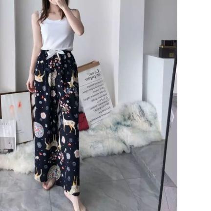 ۝ Celana kulot wanita katun rayon import ✴