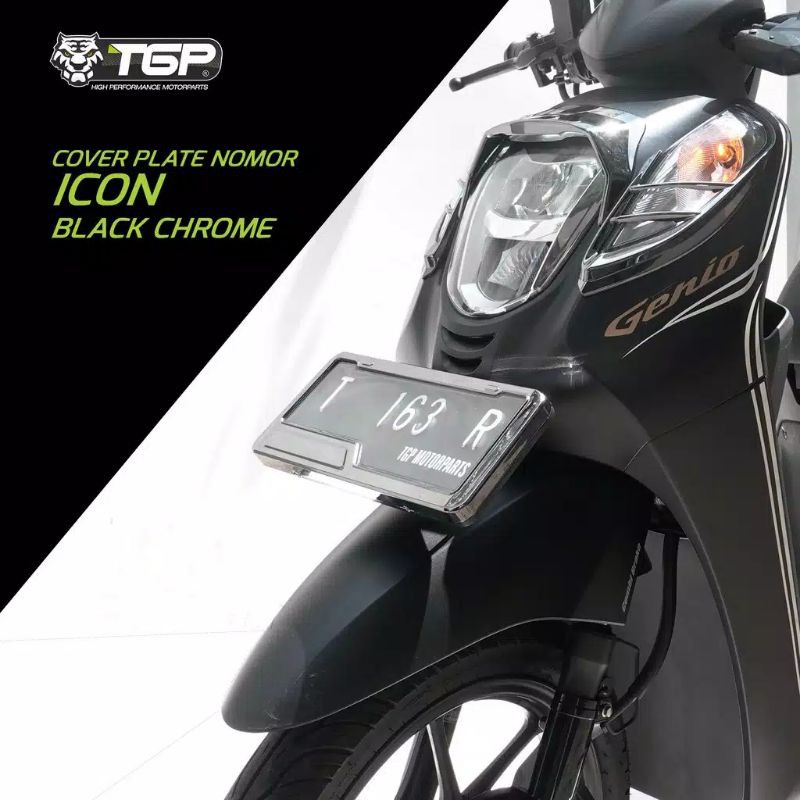 Cover plat nomor motor Icon  aksesoris variasi Beat Vario 125 150s