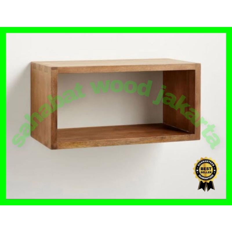 Rak persegi panjang Rak bunga Pajangan dinding Rak kayu Rak kotak