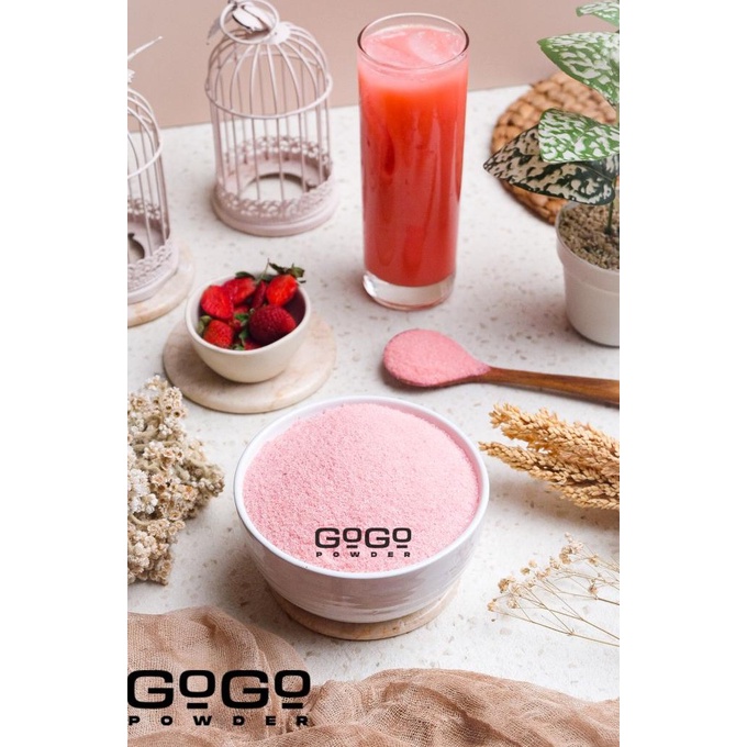 

,,,,,,,] Bubuk Minuman Strawberry Premium Powder Drink 1KG - GoGo Powder